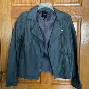 Grey Forever 21 Faux Leather Jacket